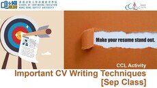 CCL Activity - Important CV Writing Techniques