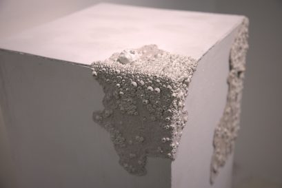 蒋念上同学的作品《与侵蚀共存》获得由艺术院颁发给毕业同学的「金船奖（立体创作）」和「Artist Choice」两个奖项，深受评审欣赏。作品呈现出一种密集的视觉效果，试图传达侵蚀是世界、城市、生活中不可避免的现象。