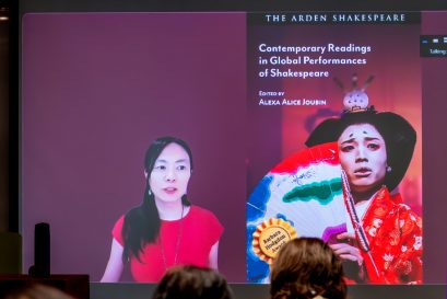 Professor Alexa Alice Joubin gives a keynote speech on global Shakespeare.