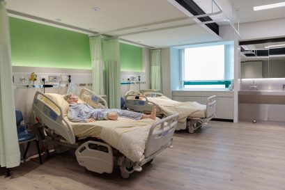 The well-equipped nursing skill laboratories have adopted the design of clinical environments of private hospitals.