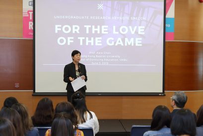 Prof Kara CHAN, Professor and Programme Director (COMM), delivered a keynote address on “For the Love of the Game&#34;.